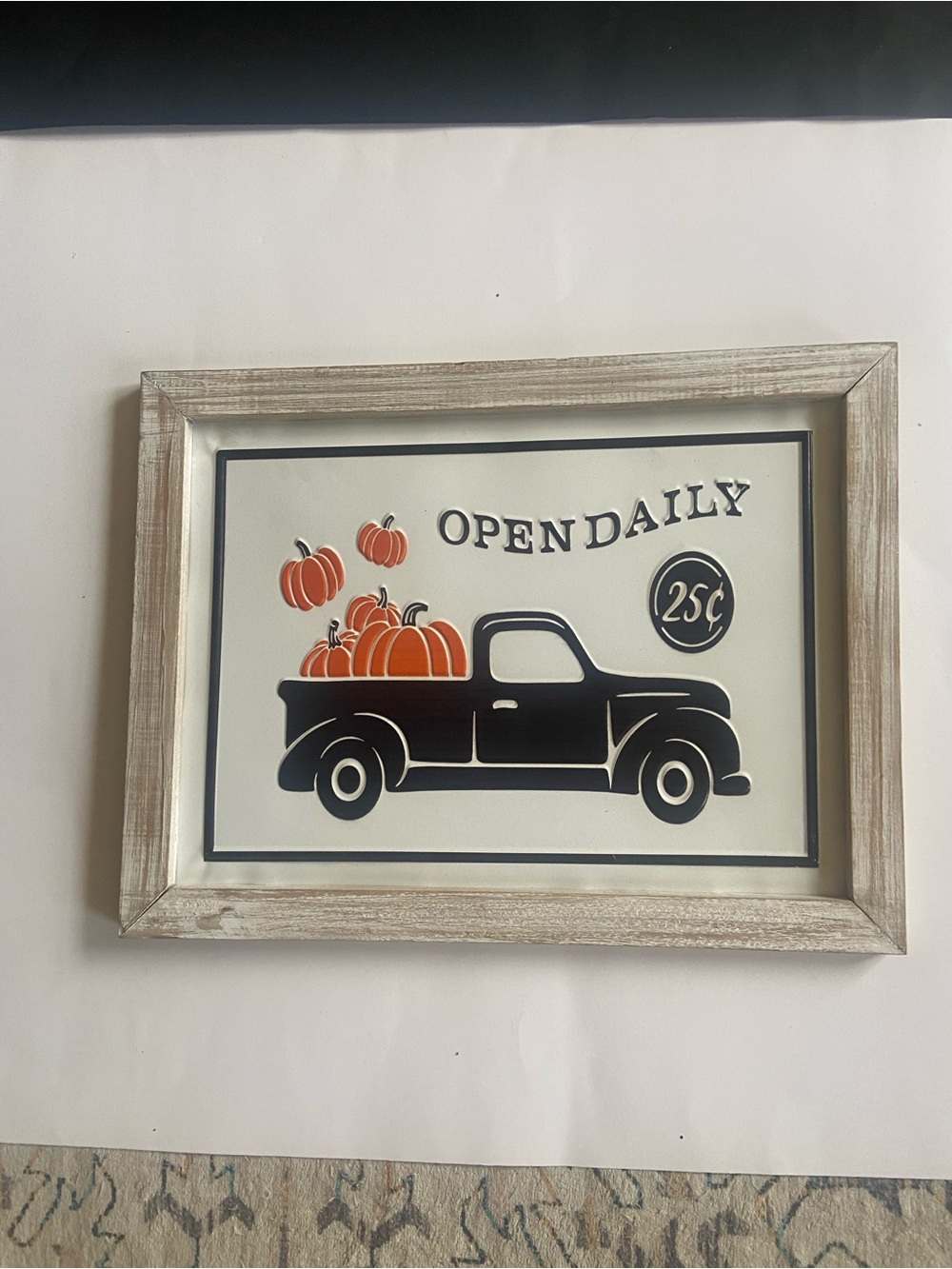 Unlisted Black & Orange Pumpkin Truck Wall Plaque